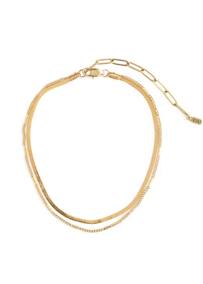 Jenny Bird Surfside Layered Gold Ion-plated Anklet