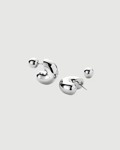 Jenny Bird Tome Hoops Medium Silver