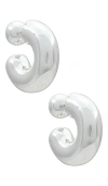 Jenny Bird Tome Large Hoops In Metallic Silver