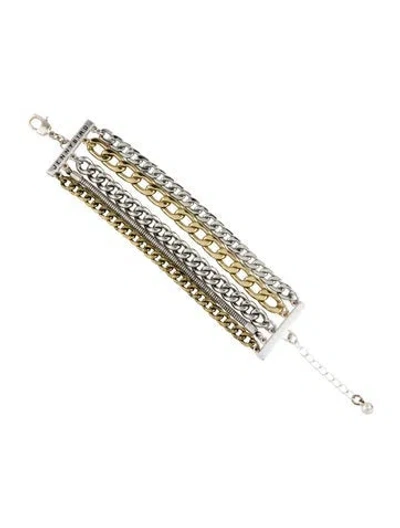 Pre-owned Jenny Bird Two Tone Austin Multistrand Link Bracelet