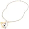 Jenny Bird Two Tone Twin Heart Pendant Necklace In Gold