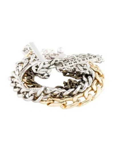 Pre-owned Jenny Bird Two-tone Marra Multistrand Link Bracelet