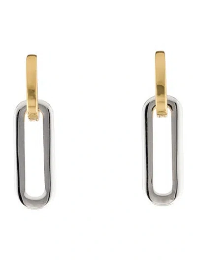 Pre-owned Jenny Bird Two-tone Teenie Detachable Link Drop Earrings In Multi