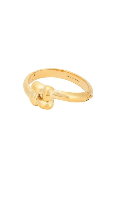 Jenny Bird Woven Square Bangle In Gold