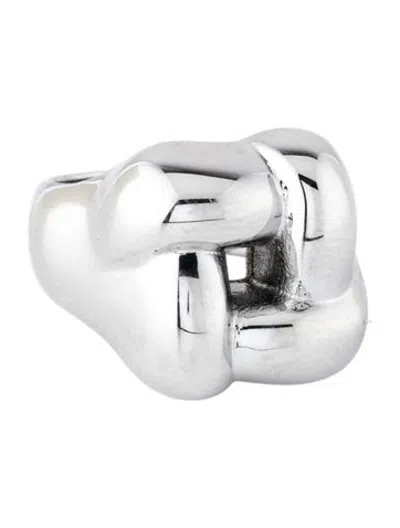 Pre-owned Jenny Bird Woven Square Cocktail Ring In Multicolor