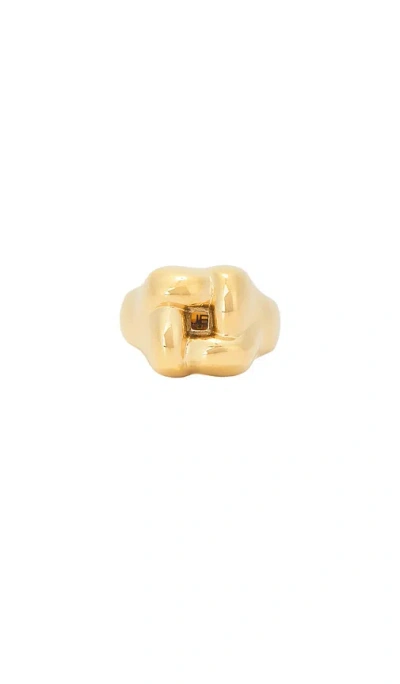 Jenny Bird Woven Square Ring In Gold