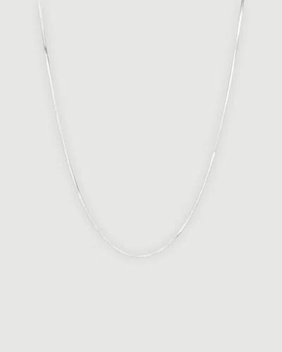 Jenny Bird Zeina Slim Chain Platinum In Metallic