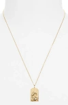 Jenny Bird Zodiac Pendant Necklace In Gold - Capricorn