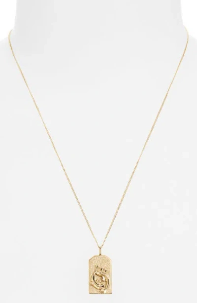 Jenny Bird Zodiac Pendant Necklace In Gold - Pisces