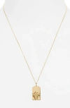 Jenny Bird Zodiac Pendant Necklace In Gold - Taurus