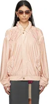 Jenny Fax Beige Nickers Bomber Jacket In Beige