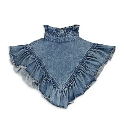 Jenny Fax Blue A 80's Girl Collar Scarf