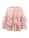 Jenny Fax Ruffled Tulle Mini Skirt