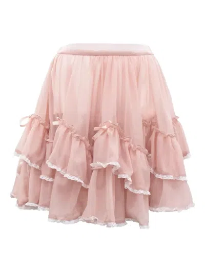 Jenny Fax Ruffled Tulle Mini Skirt