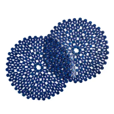 Jenny Martinez 2-pc. Wood Beaded Placemat In Blue