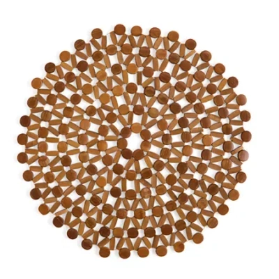 Jenny Martinez 2-pc. Wood Beaded Placemat In Brown
