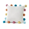 Jenny Martinez Caitlyn Square Throw Pillow In White