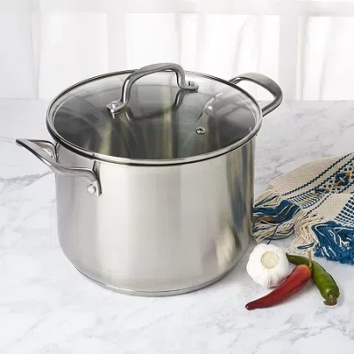 Jenny Martinez Stainless Steel 8-qt. Stockpot In Silver