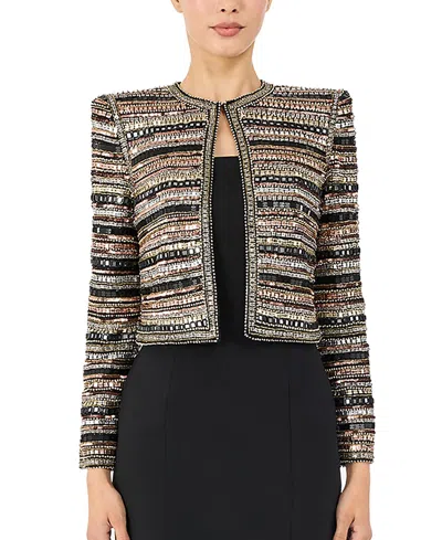 Jenny Packham Alma Beaded Jacket In Black