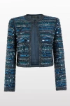 Jenny Packham Alma Beaded Jacket In Blue