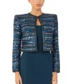 Jenny Packham Alma Beaded Jacket In Blue