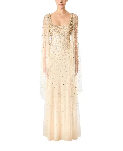 Jenny Packham Angel Wing Dress In Gold