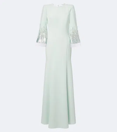 Jenny Packham Anita Embellished Gown In Blau