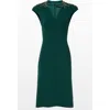 Jenny Packham Ardila Crystal-embellished Midi Dress In Green