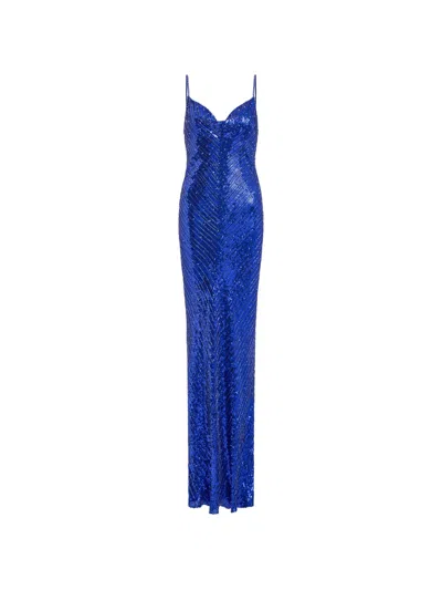 Jenny Packham Ariel Maxi Dress In Blue