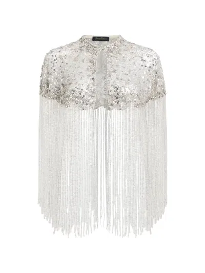 Jenny Packham Astralis Cape In Silver
