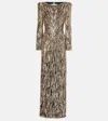 Jenny Packham Avalon Sequin-embellished Gown In Gold