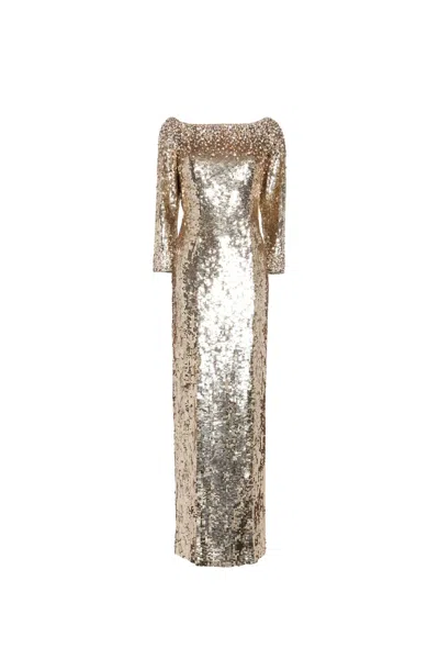 Jenny Packham Ballroom Blitz Sequined Midi Dress In Gold