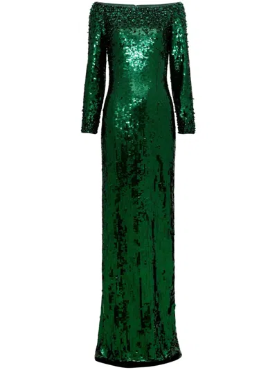 Jenny Packham Ballroom Blitz Long Dress In Green