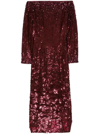 Jenny Packham Ballroom Blitz Sequin-embellished Dress In Red