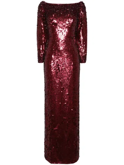 Jenny Packham Ballroom Blitz Sequin-embellished Dress In Red