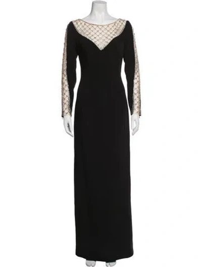 Pre-owned Jenny Packham Bateau Neckline Long Dress
