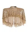 Jenny Packham Beaded Chantelle Cape In Gold