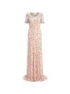 Jenny Packham Ambiance Beaded Maxi Dress In Multi