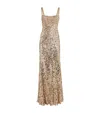 Jenny Packham Beaded Mirabeau Maxi Dress In Gold