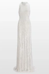 Jenny Packham Benue Sequin-embellished Maxi Dress In White