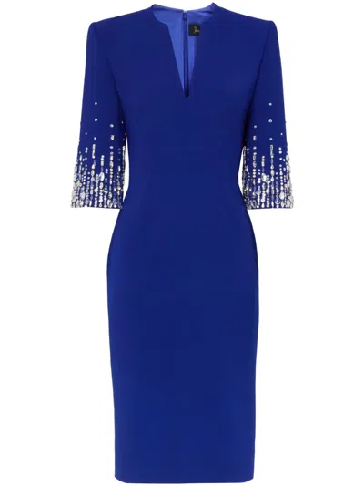 Jenny Packham Biela Midi Dress In Blue