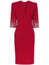 Jenny Packham Biela Midi Dress In Red