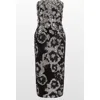Jenny Packham Black Lotus Floral-print Embellished Midi Dress In Multi
