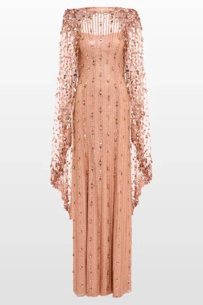 JENNY PACKHAM JENNY PACKHAM BLAIZE EMBELLISHED CAPE MAXI DRESS
