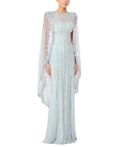 JENNY PACKHAM BLAIZE SEQUIN-EMBELLISHED CAPE MAXI DRESS
