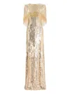 Jenny Packham Blake Sequin-embellished Maxi Dress In Gold
