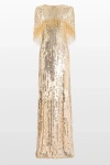 Jenny Packham Blake Sequin-embellished Maxi Dress In White