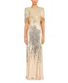 Jenny Packham Blake Sequin-embellished Maxi Dress In White