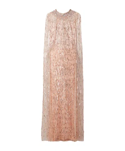 Jenny Packham Blush Pink Sequin Maxi Dress