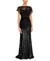 Jenny Packham Bonnie Sequin-embellished Tulle Dress In Black